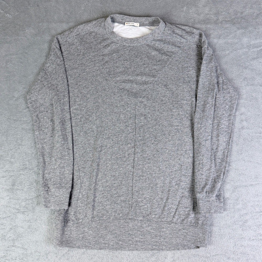 Marine Layer Heather Grey Crewneck Sweatshirt WomenSmall Center Seam Rayon Blend - Picture 1 of 7